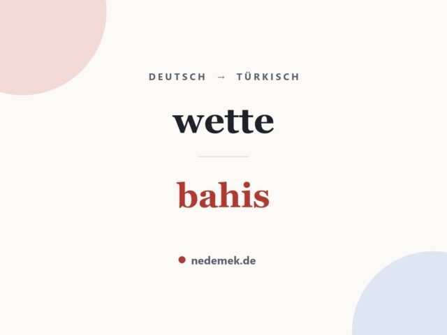 wette auf Türkisch: bahis