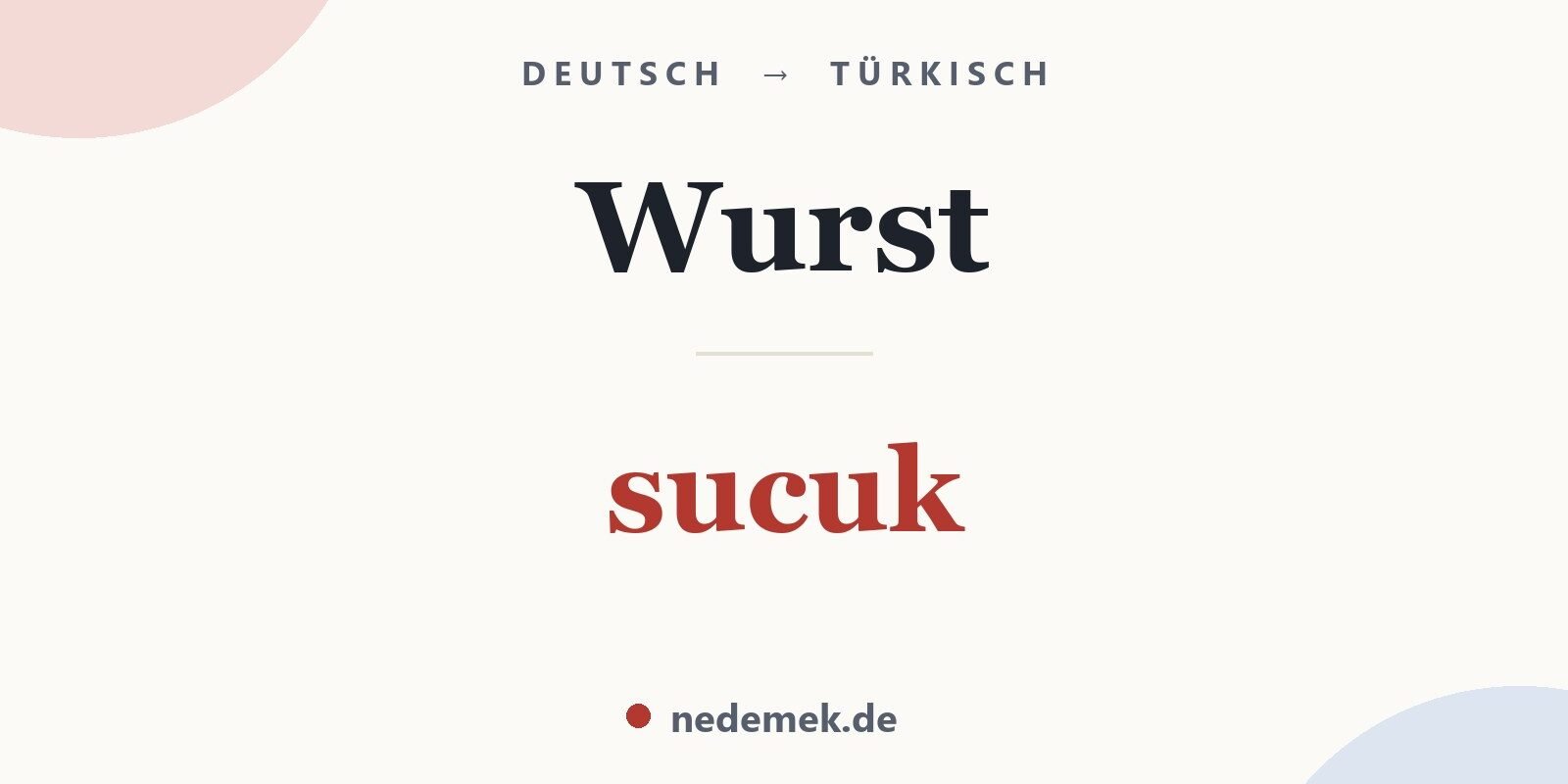 Wurst auf Türkisch: sucuk