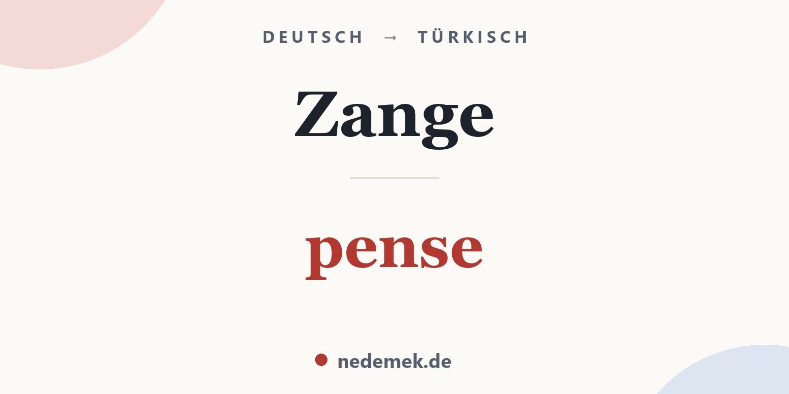 Zange auf Türkisch: pense