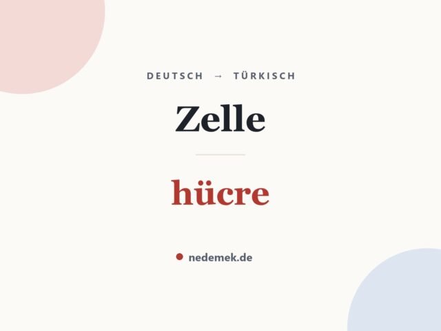 Zelle auf Türkisch: hücre