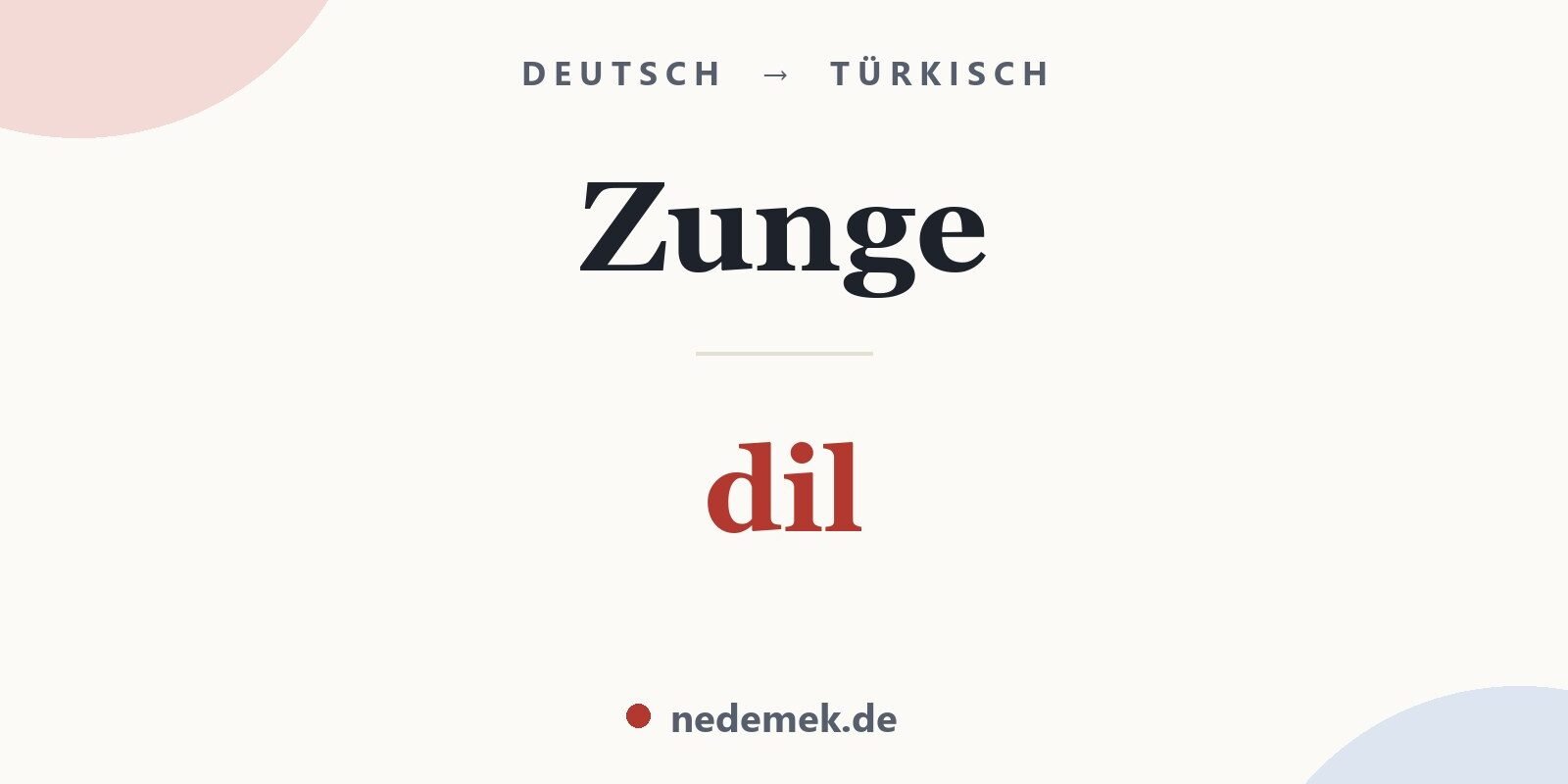 Zunge auf Türkisch: dil