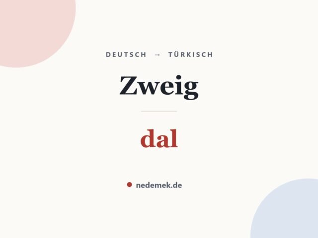 Zweig auf Türkisch: dal