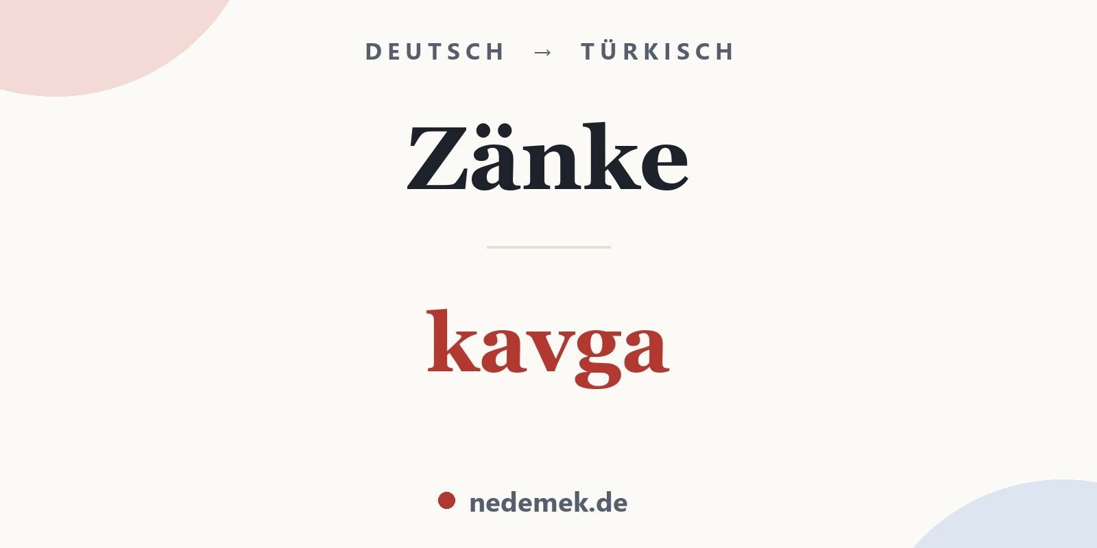 Zänke auf Türkisch: kavga